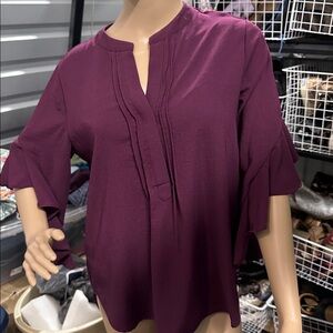 Vince Camuto Deep Burgundy Blouse